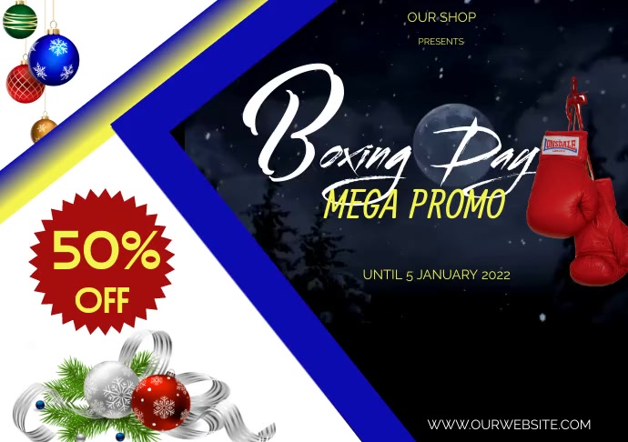 Copy of boxing day mega promo flyer template | PosterMyWall