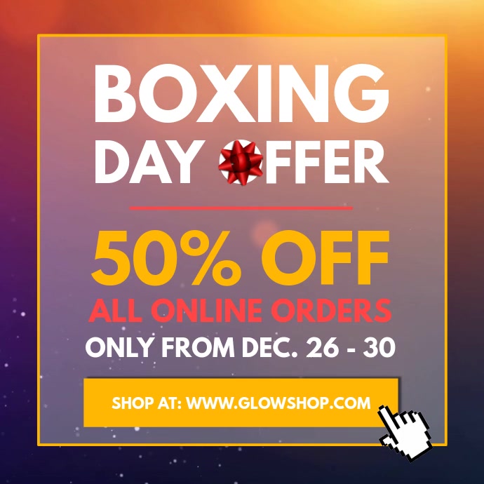 Boxing Day Offer Sale Square Video Template Postermywall