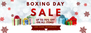 White Boxing Day Sale Facebook-coverfoto Template