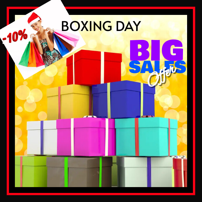 Plantilla de Boxing day promo Sales Big Offer | PosterMyWall