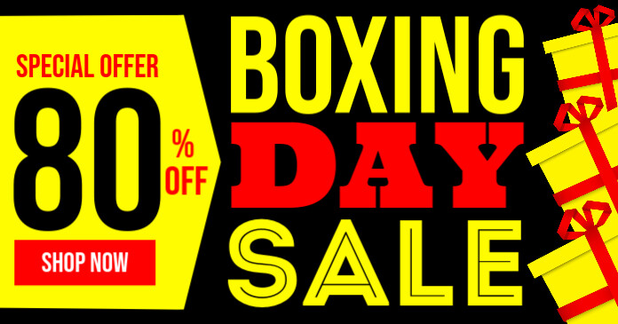BOXING DAY RETAIL BANNER Facebook Gedeelde Prent template