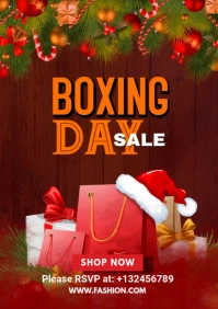 Boxing Day Retail Flyer Design A2 template