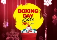 Boxing Day Retail Postcard Pocztówka template