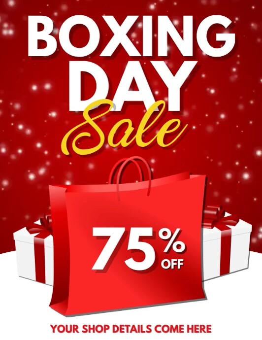 Red Christmas Video Ulotka (US Letter) template