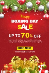 Boxing day sale 50% off Pinterest Graphic Pinterest-Grafik template