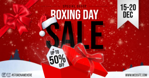 Boxing Day Sale Ad Immagine condivisa di Facebook template