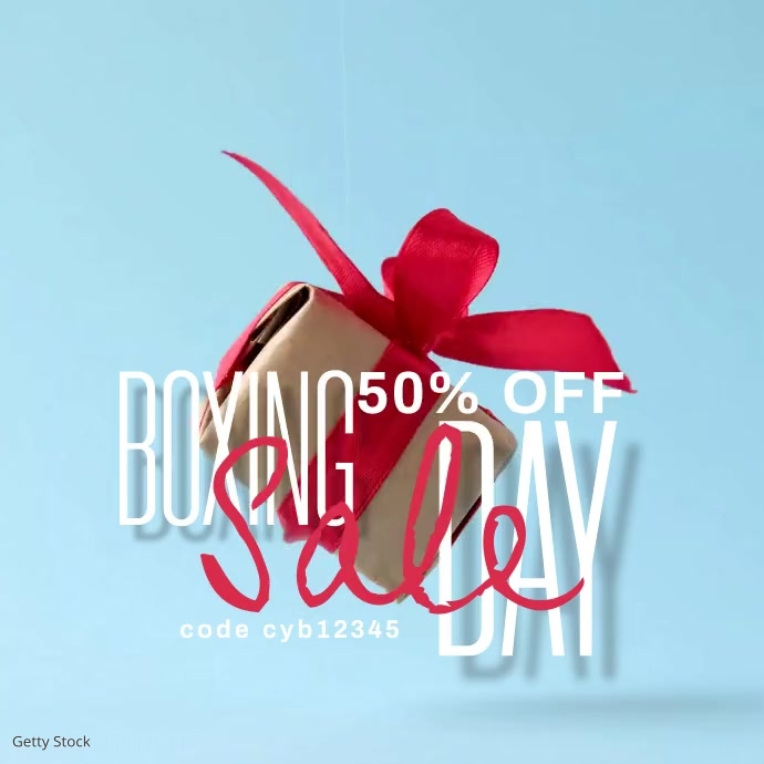 Boxing Day Sale Christmas Video Retail Ads Template PosterMyWall