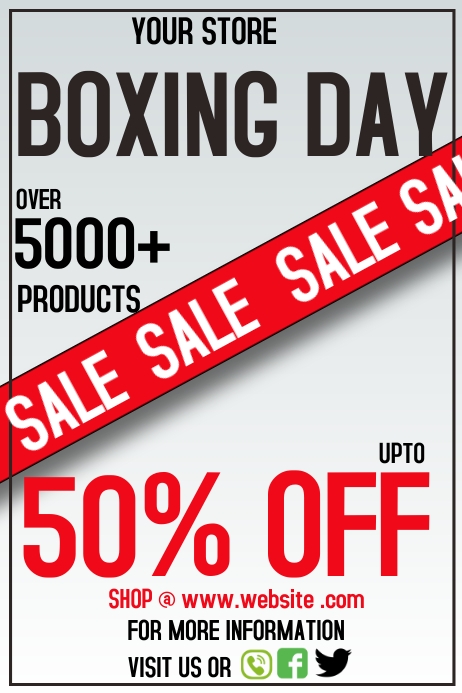 Boxing day Sale Plakat template