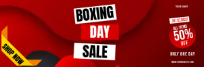 Boxing Day Sale Twitter-header template