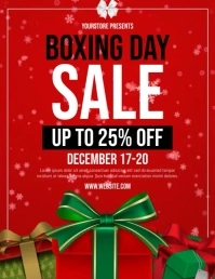 Boxing Day Sale Рекламная листовка (US Letter) template