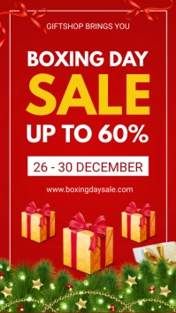 Boxing Day Sale Pantalla Digital (9:16) template