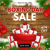 Orange Boxing Day Sale Promotion Instagram Post Template