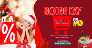 Boxing Day Sale Facebook Event Cover template