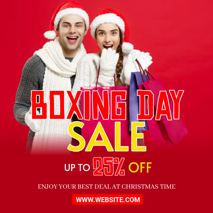 Boxing Day Sale Flyer Instagram Post template