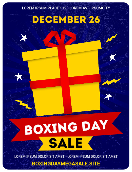 BOXING DAY SALE FLYER Ulotka (US Letter) template