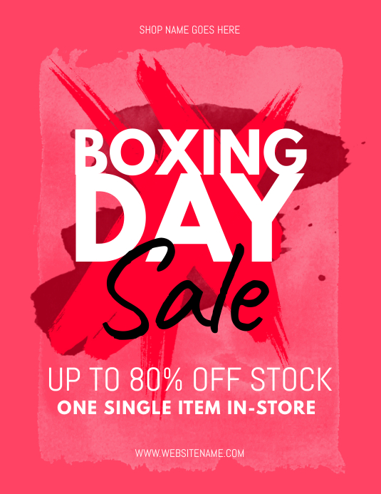 Shablon Boxing Day Sale Flyer Postermywall