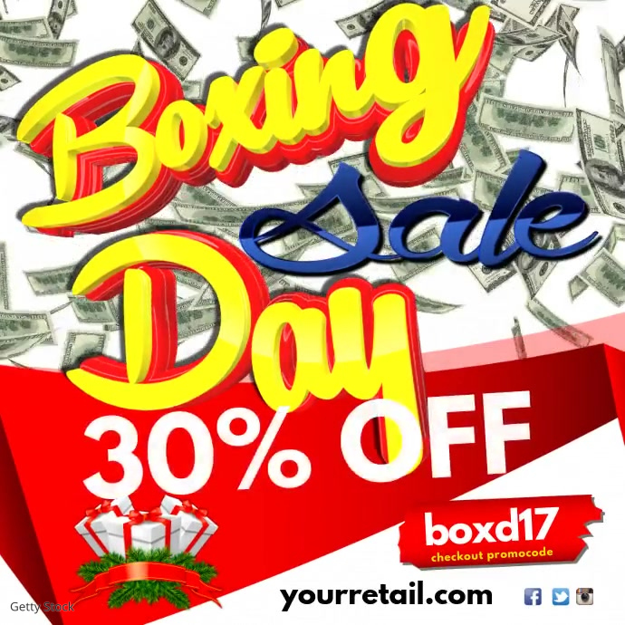 Boxing Day Sale Template Square (1:1)