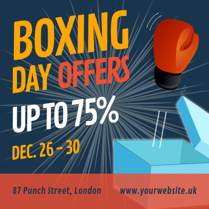 Shablon Boks Den Prodazha Instagram Post Postermywall