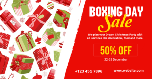 Boxing day sale offer banner ad template