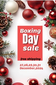 Boxing day sales flyer Pinterest 图片 template
