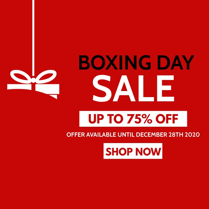 boxing day sales template design red white an Post Instagram