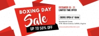 Red Boxing Day Sale Facebook Cover Photo template