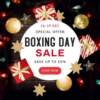 Boxing Day Square Image Advertisement template