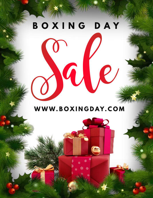 Boxing Day Template Folheto (US Letter)