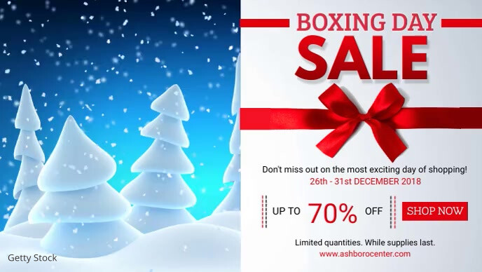 Boxing Day Winter Deals Sale Banner Template Postermywall