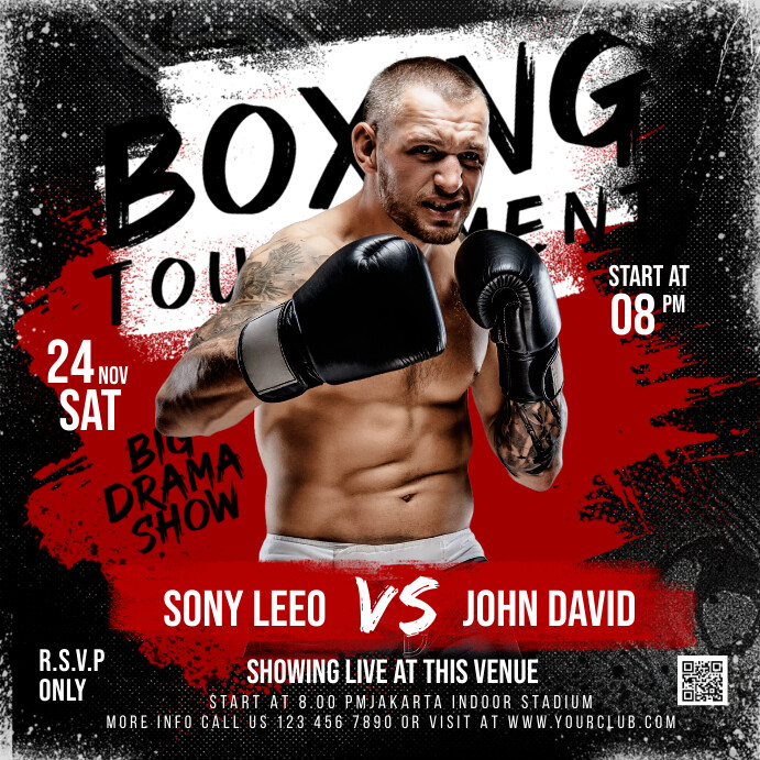 Boxing Template | PosterMyWall