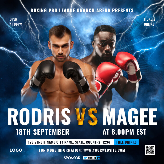 Boxing Instagram na Post template