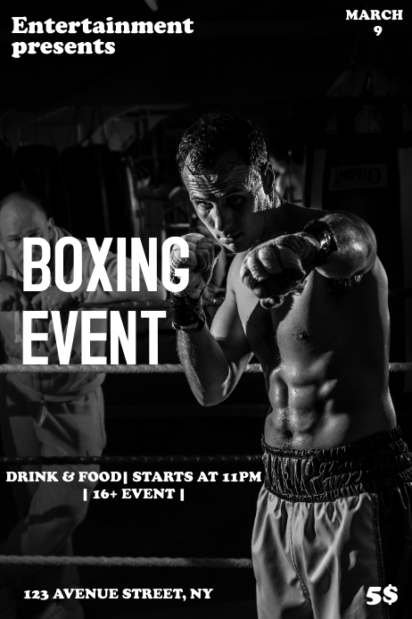 Boxing Template | PosterMyWall