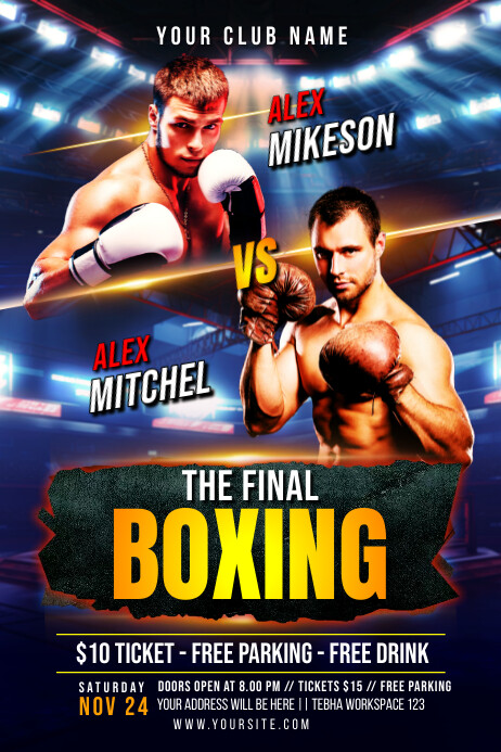 Boxing Template | PosterMyWall