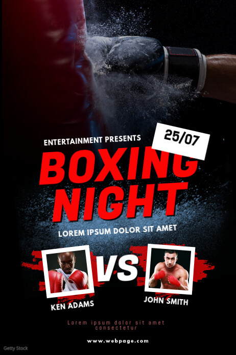 Boxing Flyer Example Boxing Event Flyer Template | PosterMyWall