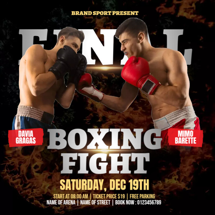 Boxing Fight Ads Template | PosterMyWall