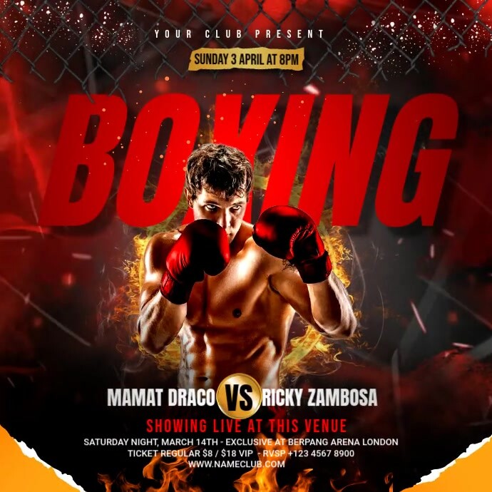 Boxing Fight Template | PosterMyWall