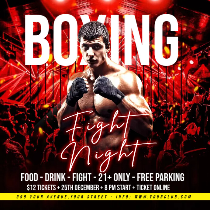 Boxing Fight Template | PosterMyWall