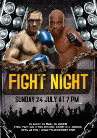 Fight Card Poster Example Free Customizable Fight Poster Templates | PosterMyWall