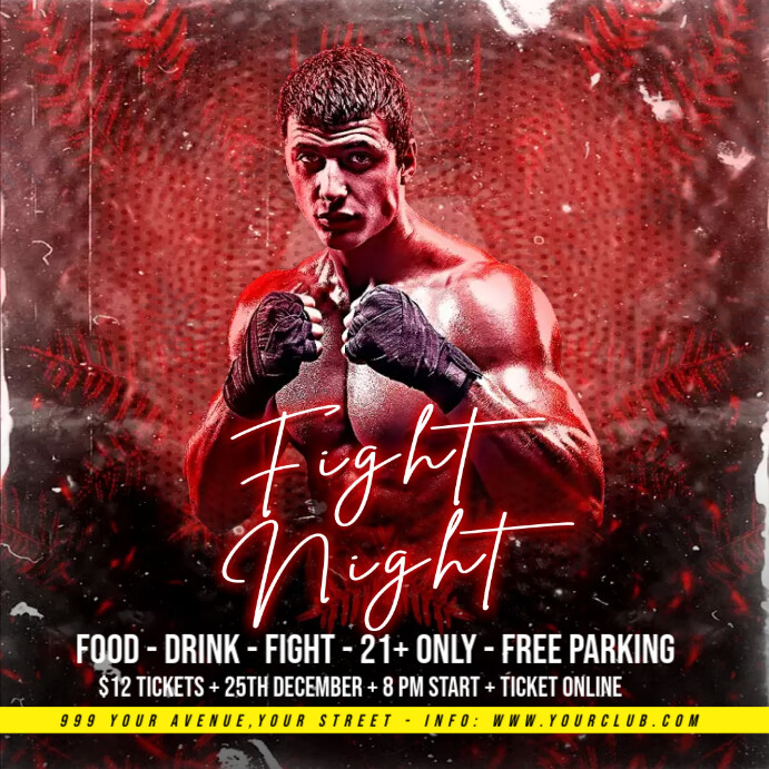 Boxing Fight Template | PosterMyWall