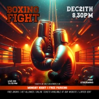 Boxing Fight Instagram Post template