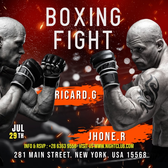 Boxing Fight Template | PosterMyWall