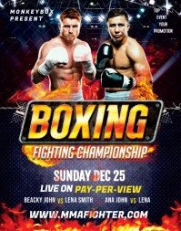 boxing fight  flyer Poster/Wallboard template
