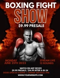 BOXING FIGHT FLYER template