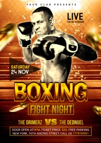 Boxing Fight Flyer Template A5