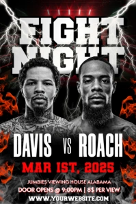 Boxing fight night Poster template