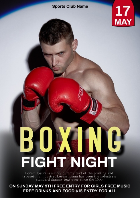 Boxing fight night Template | PosterMyWall