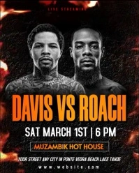 Boxing fight night flyer Instagram Portrait template