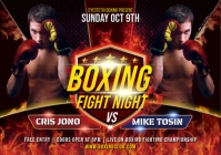 Boxing Fight Night Flyer / Poster Template A4