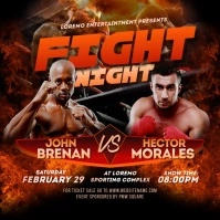 Boxing Fight Night Instagram Post template