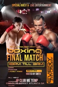 Boxing Final Match Póster template